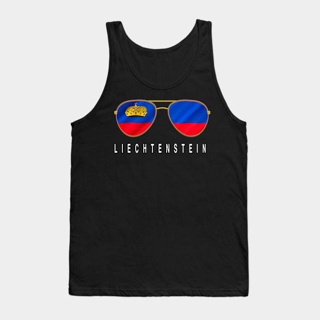 Liechtenstein Sunglasses, Liechtenstein Flag, Liechtenstein gift ,  Liechtensteiner , Tank Top by JayD World